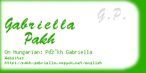 gabriella pakh business card